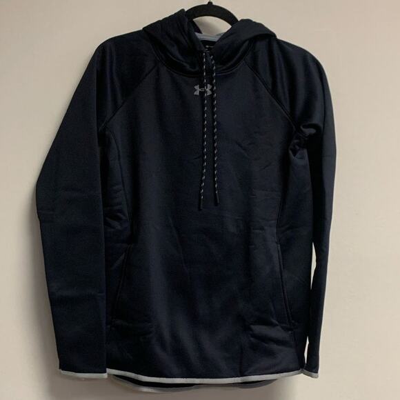 Under Armour Women's XS Double Threat Fleece Hoodie, Black - Picture 2 of 5